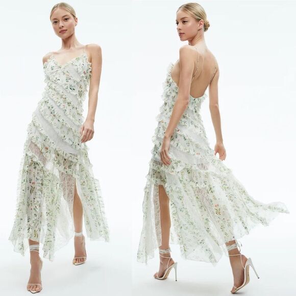 Alice + Olivia Dresses & Skirts - Alice + Olivia Sondra Lace Ruffle Maxi Dress Georgia Floral